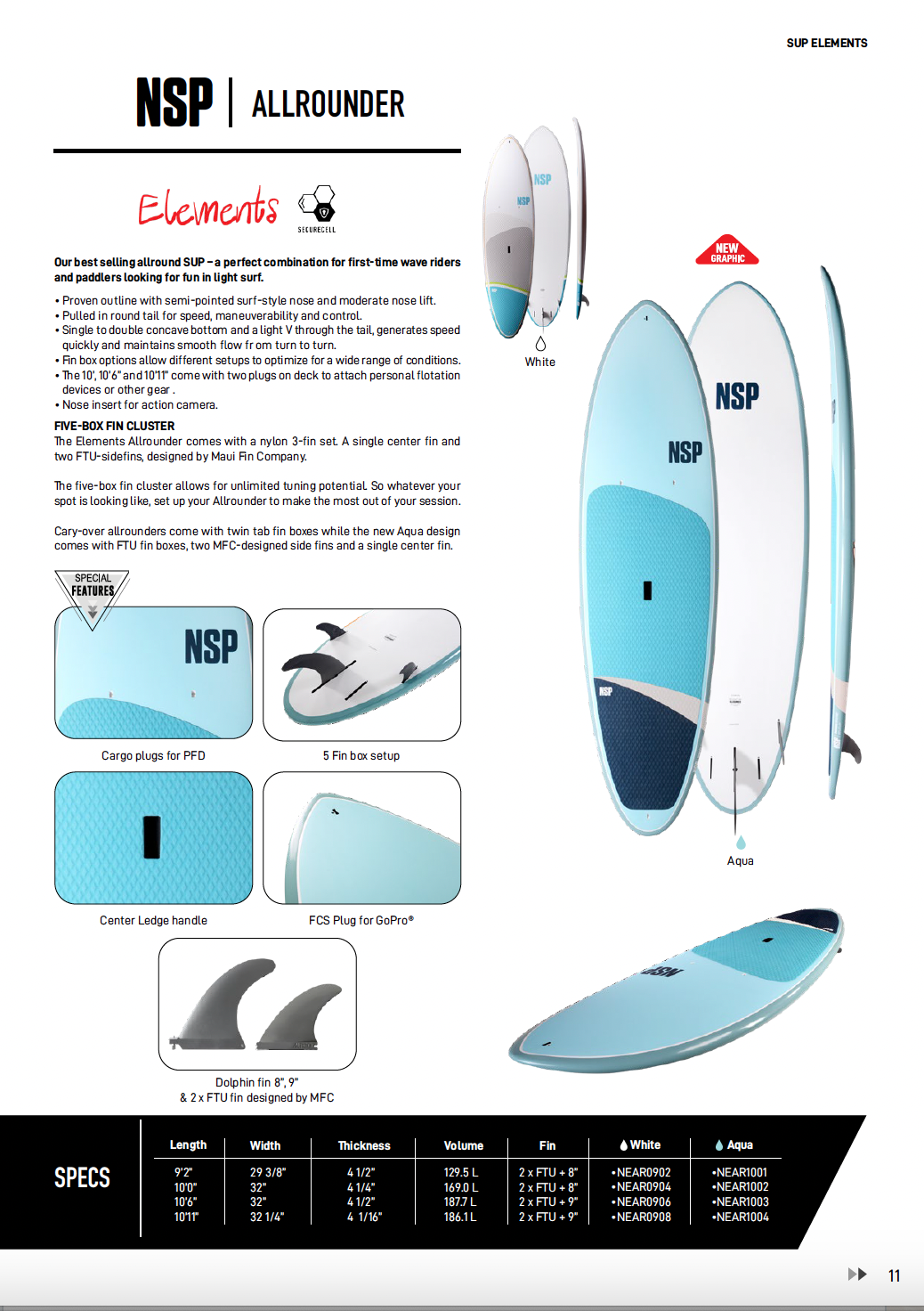9’2” NSP SUP - Elements Allrounder - Futures