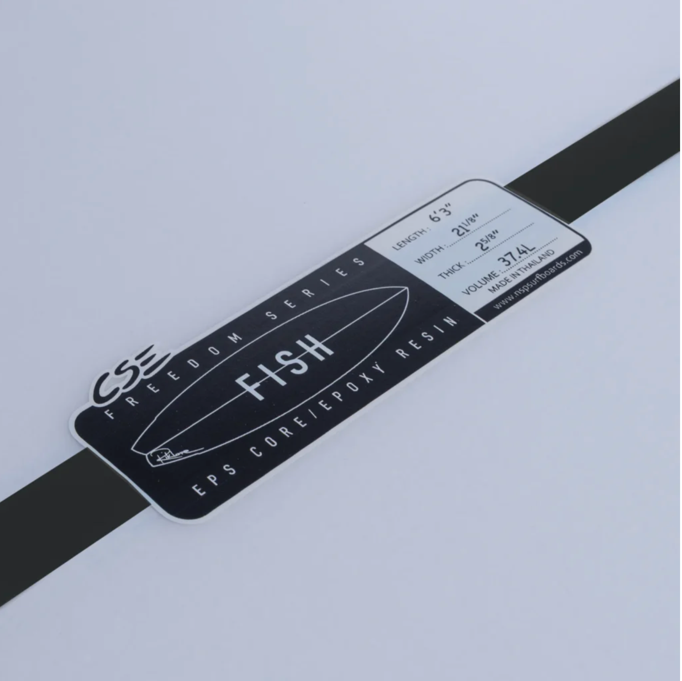 Volume Shapes - Fish -  CSE (epoxy) - Clear - FCSll (3 fin setup)