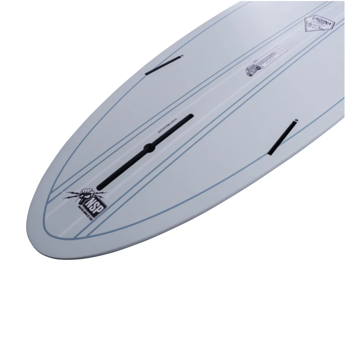 9’1” NSP Overdrive - Shapers Union - HDT - Sky Blue  - Futures (2+1 fin setup)