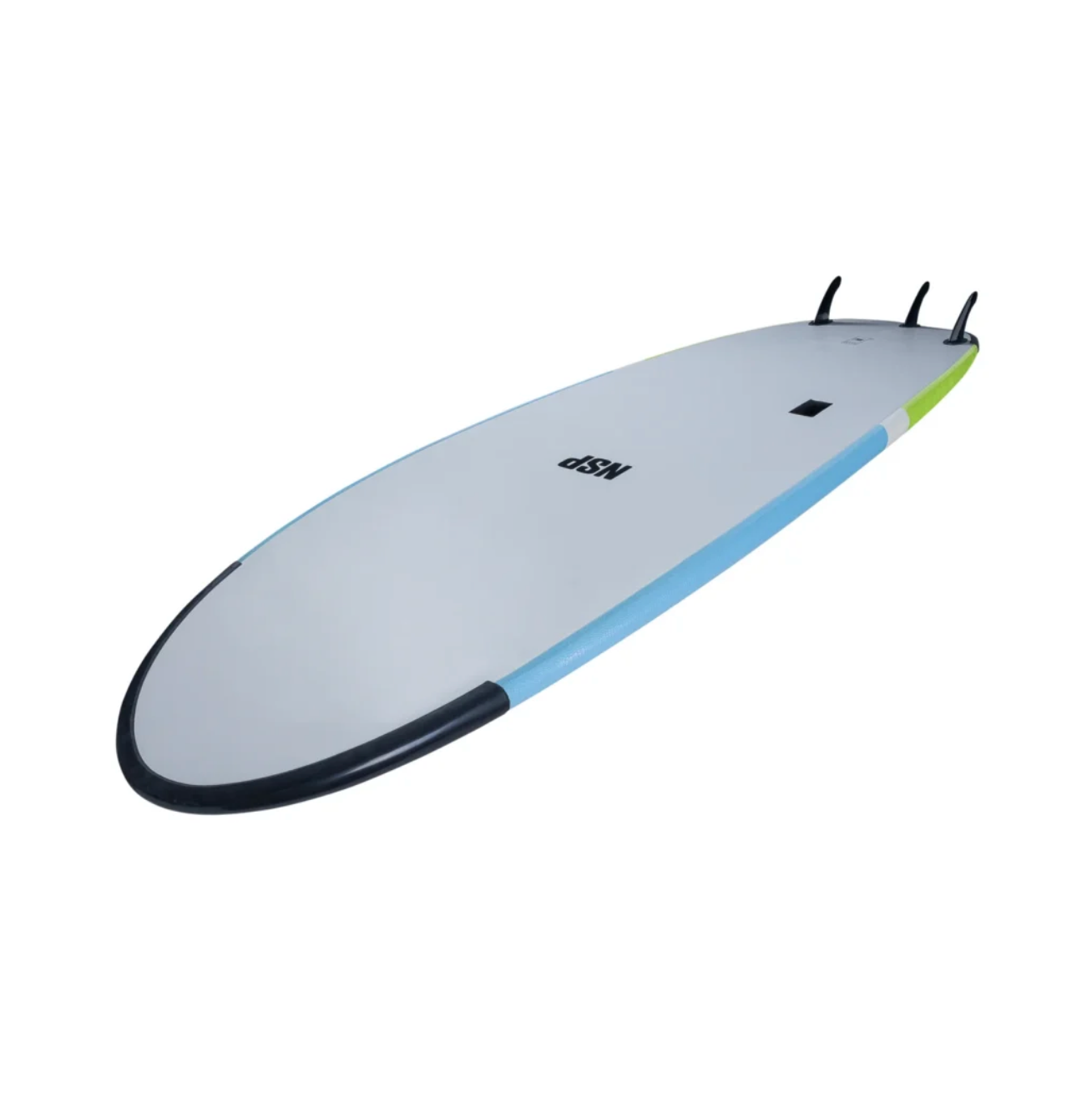 8’0” NSP Longboard - Tail dip green - Soft P2 - 3 soft bolt thru fins - 207,000 LKR