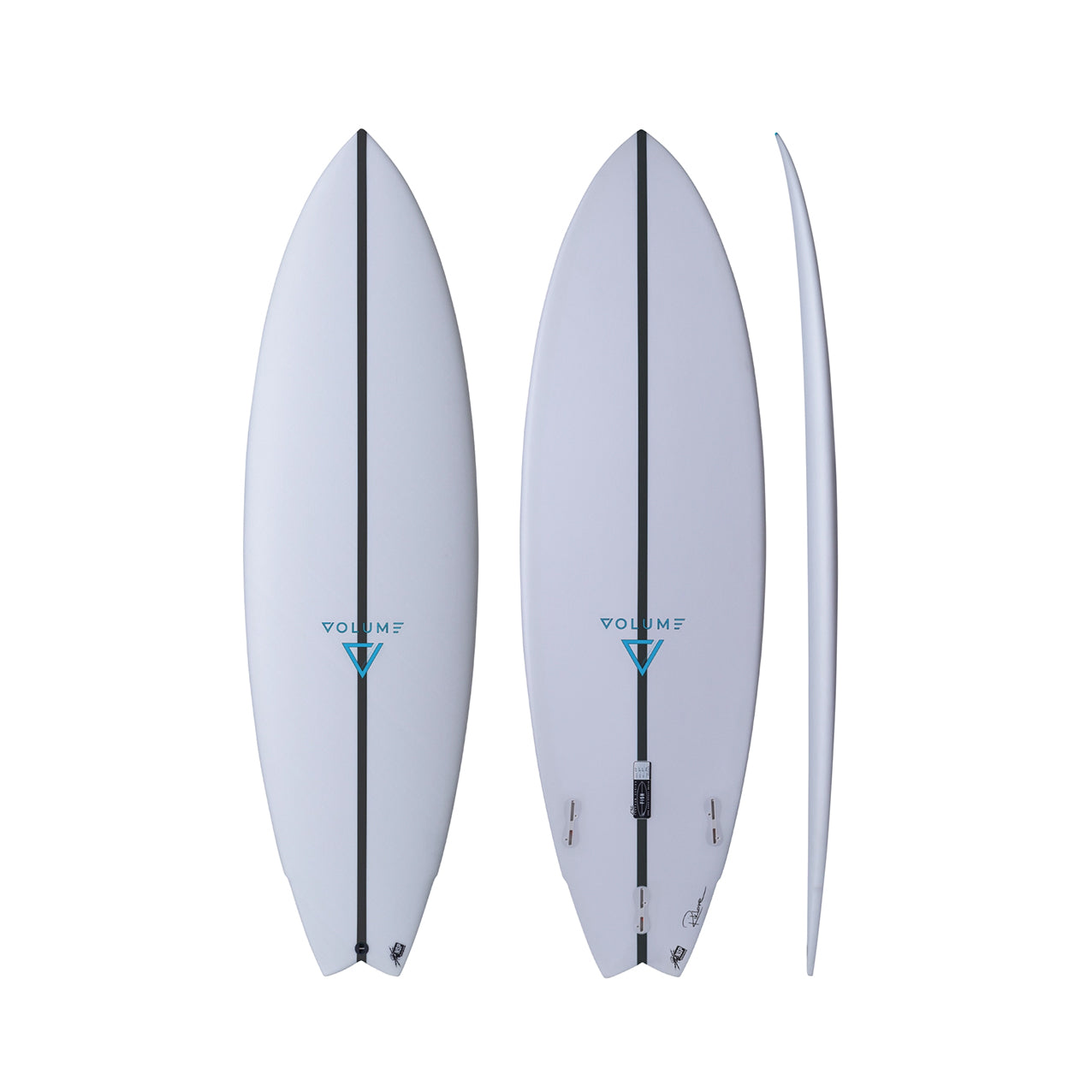 Volume Shapes - Fish -  CSE (epoxy) - Clear - FCSll (3 fin setup)