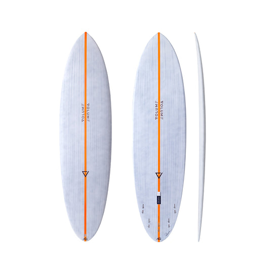 Volume Shapes - Midlength -  CSE (epoxy) - Clear - FCSll (3 fin setup)