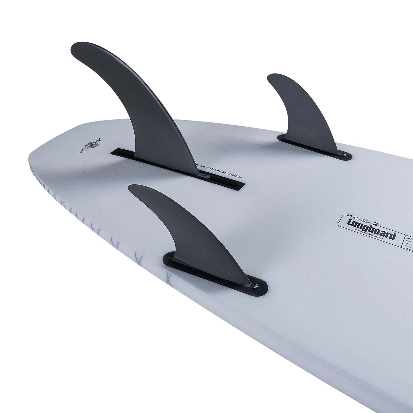 NSP Longboard  - Protech 2 - White - Futures (2+1 fin setup)