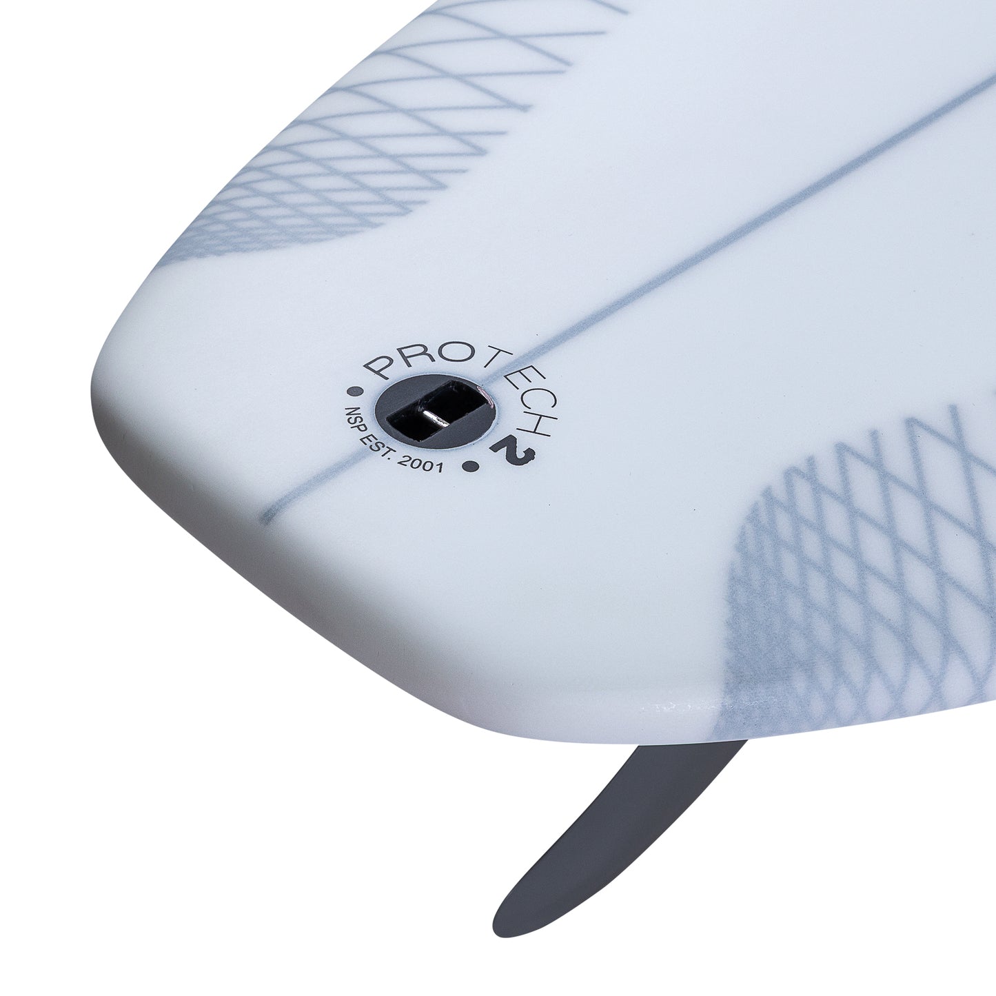 NSP Longboard  - Protech 2 - White - Futures (2+1 fin setup)