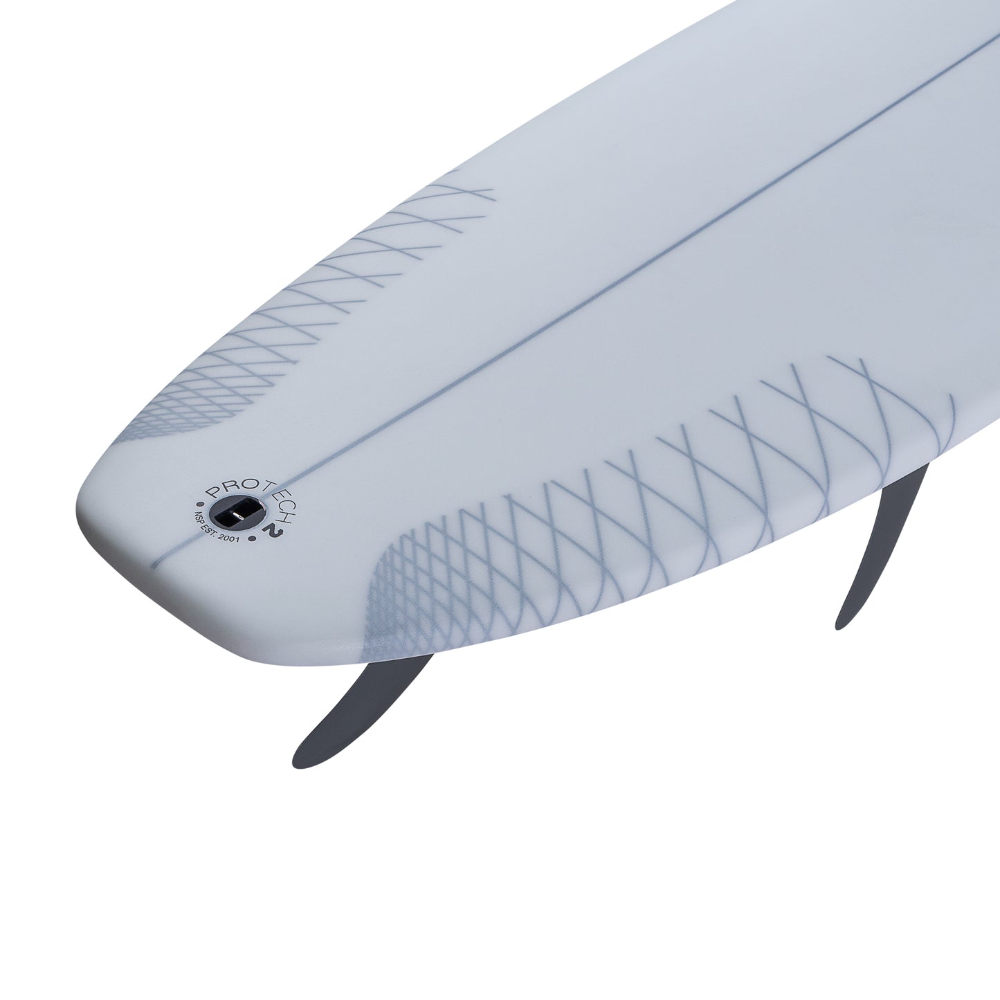 NSP Longboard  - Protech 2 - White - Futures (2+1 fin setup)